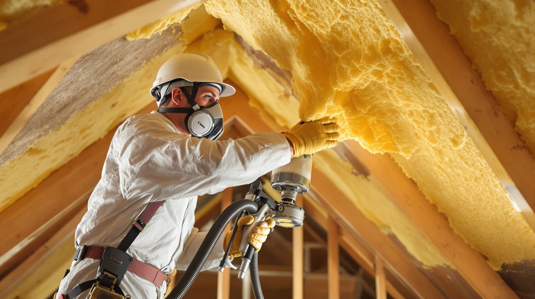 Installing house wrap on Long Island home